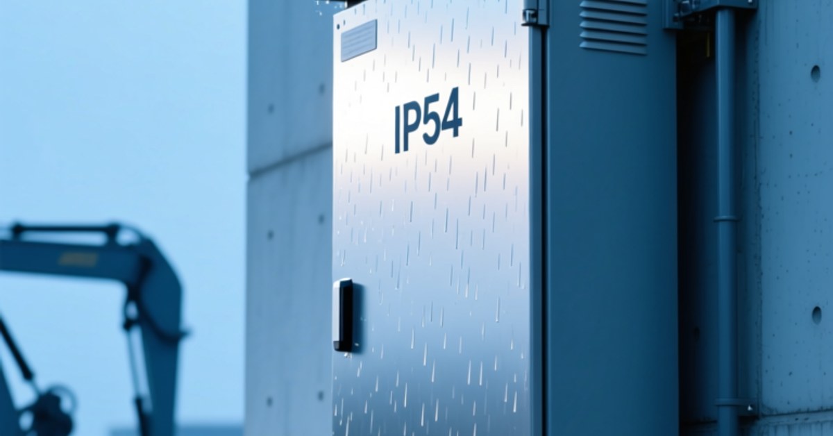 IP54户外配电柜安装实例，展示防雨密封细节